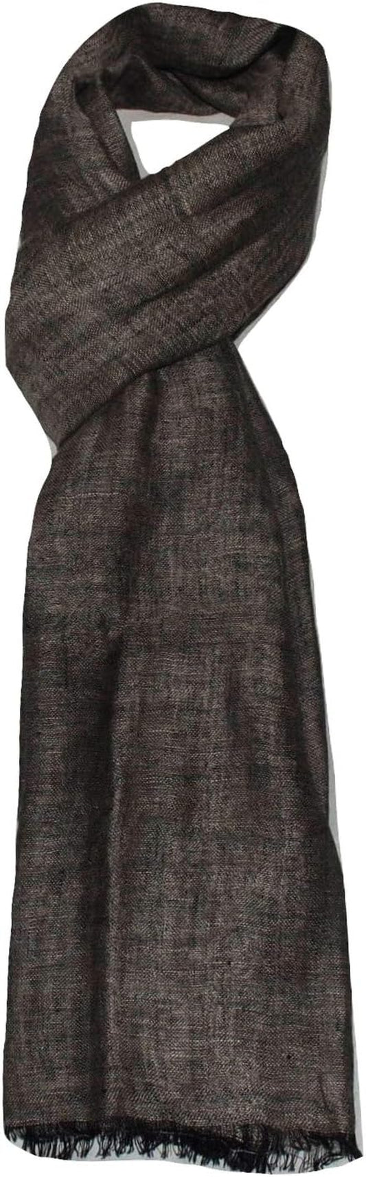 100% Pure Linen Scarf, Two Tone Melange, Large, Airy, Breathable, All Weather Linen Scarf.