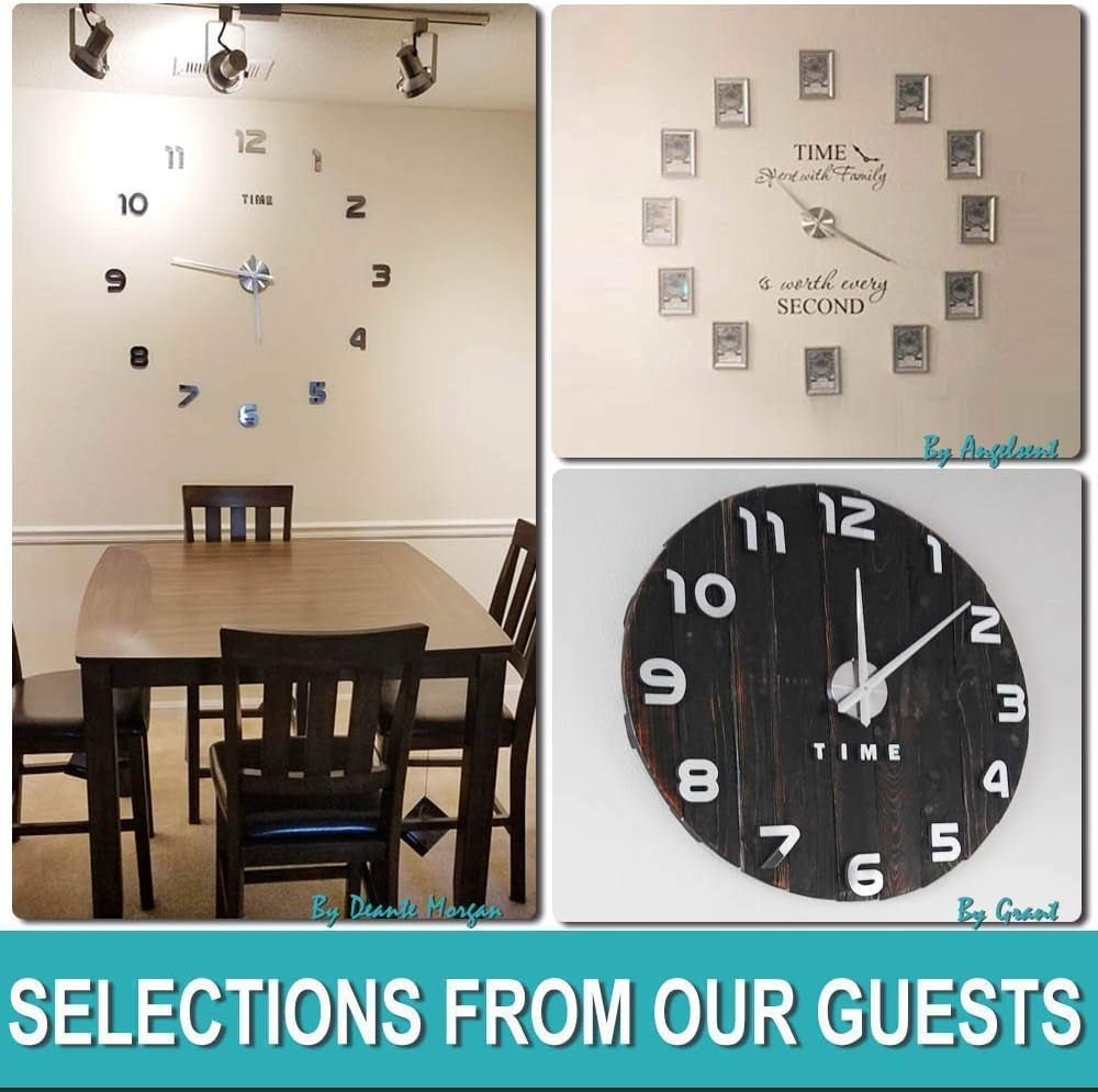 Frameless DIY Wall Clock 3D Mirror Wall Clock Large Mute Wall Stickers for Living Room Bedroom Home Decorations