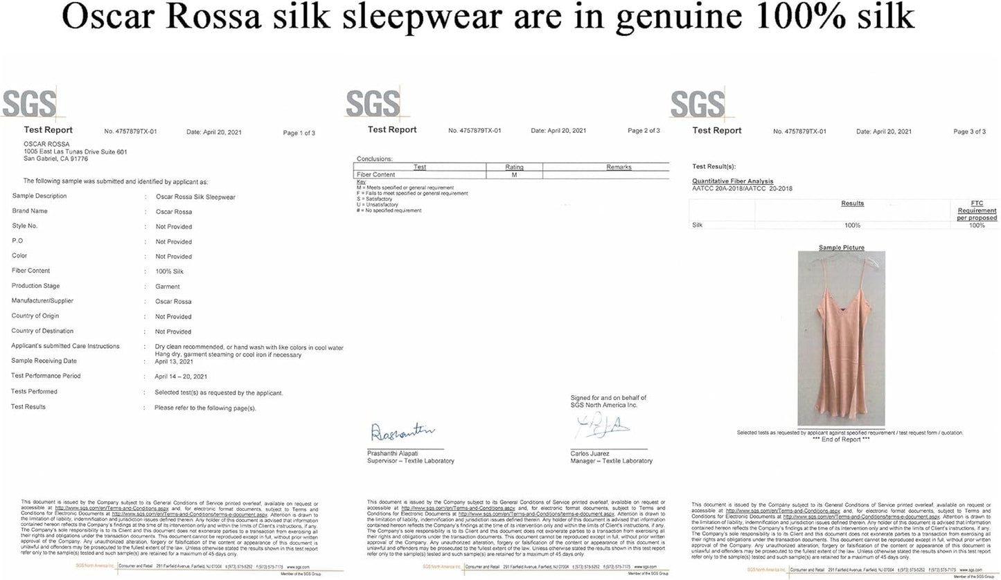 Women'S Luxury Silk Sleepwear 100% Mulberry Silk Full Slip Chemise Nightgown
