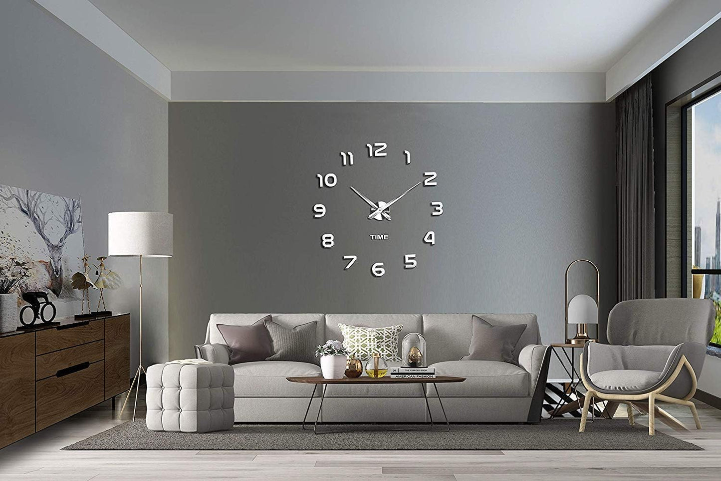 Frameless DIY Wall Clock 3D Mirror Wall Clock Large Mute Wall Stickers for Living Room Bedroom Home Decorations