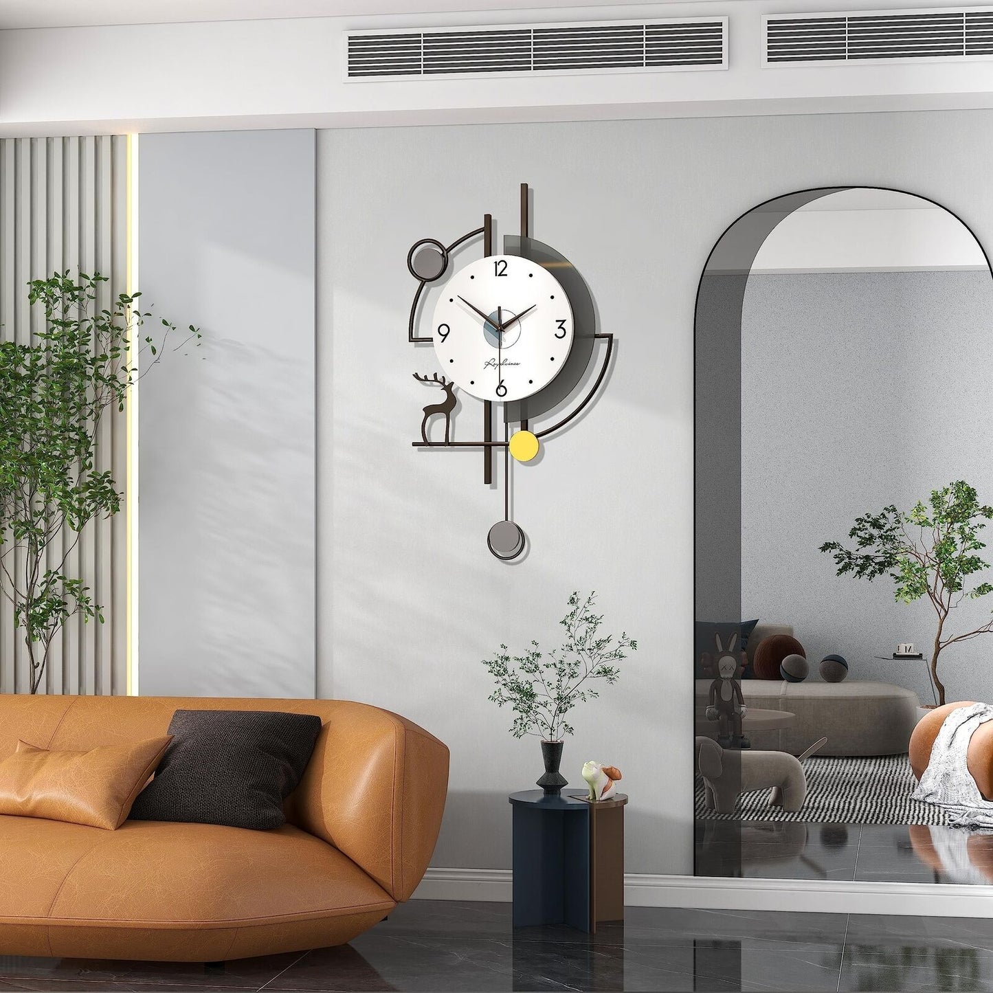 FLEBLE Extra Large Wall Clock for Living Room Decor Modern Wall Clocks Decora...
