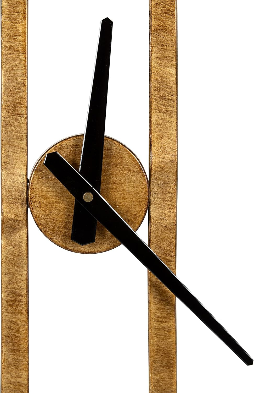 Urgo Numberless Modern Metal Wall Clock, Gold Finish with Black Hands