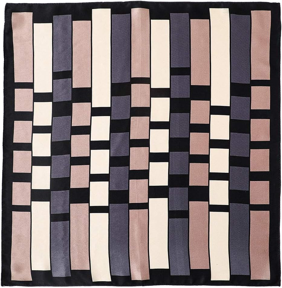 100% Mulberry Silk Square Scarf for Hair-25.6" X25.6'' Women Men Natural Silk Neckerchief Digital Printed Headscarf