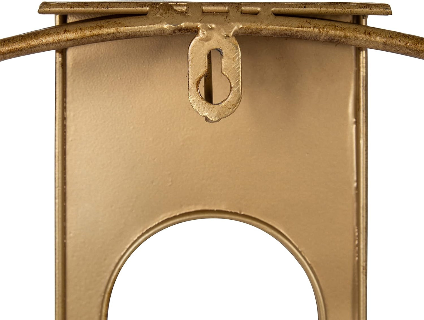 Urgo Numberless Modern Metal Wall Clock, Gold Finish with Black Hands