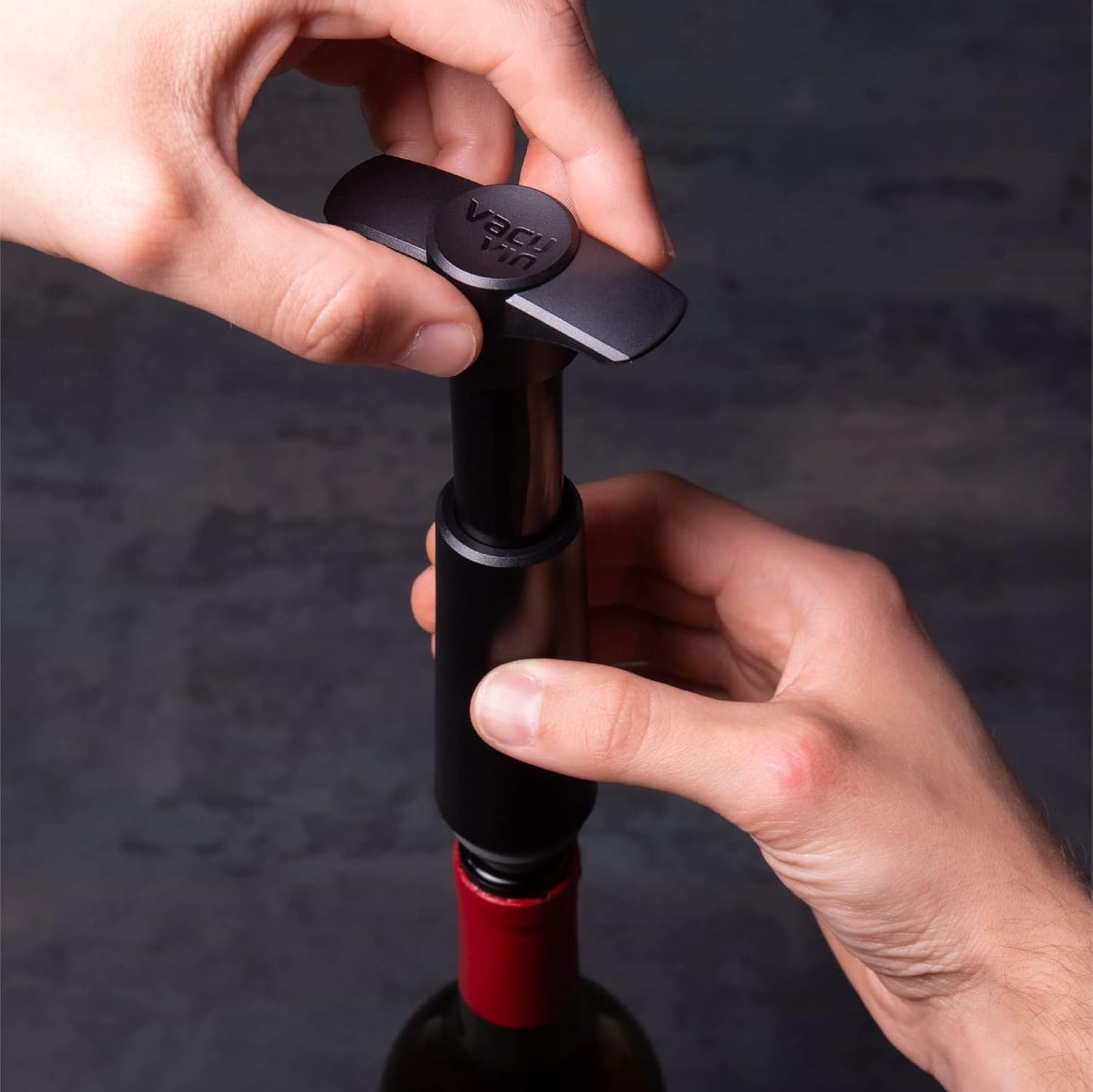 Wine Saver Vacuum Stoppers – Set of 6 – Gray – Airtight Seal for Opened Bottles – Preserves Wine Freshness up to 10 Days – Reusable & Dishwasher Safe – for Wine Saver Pump