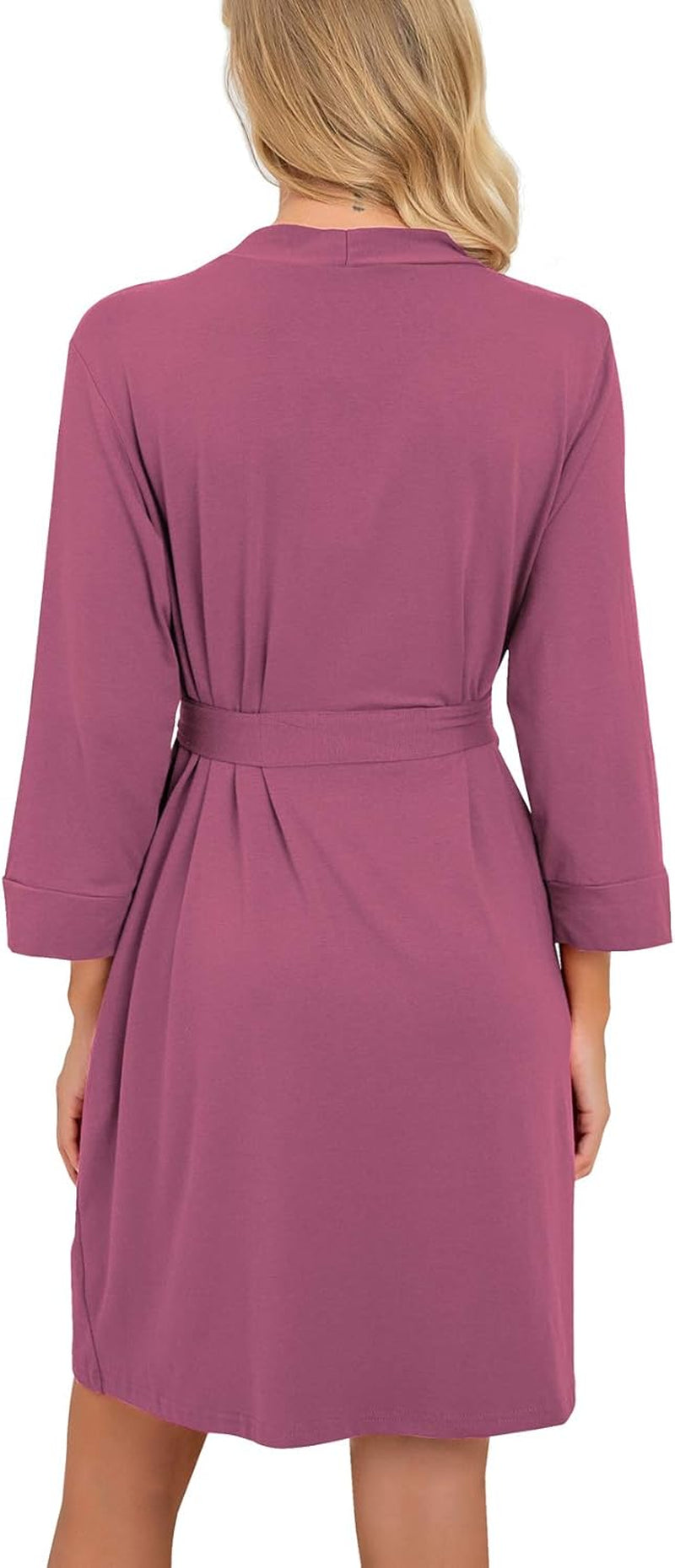 Women Kimono Robes Short Lightweight Robe Soft Knit Sleepwear Casual Knit Bathrobe Ladies Loungewear